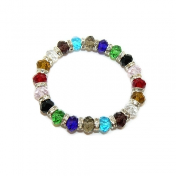 Stylish Multicoloured Crystal Beaded Bracelet Stylish Multicoloured Crystal Beaded Bracelet
